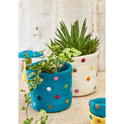 Blumentopf aus Filz