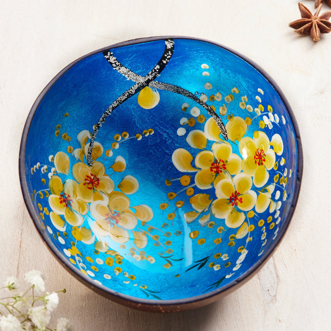 Nachhaltige Kokosnussschale – Handbemalt