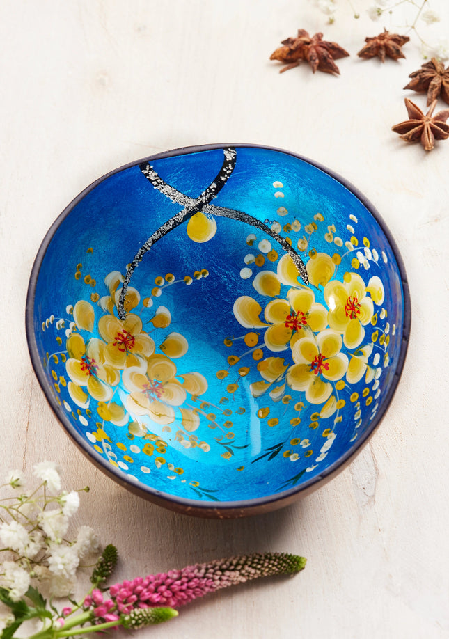 Nachhaltige Kokosnussschale – Handbemalt