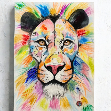Acrylgemälde Löwe 60x80 cm – Handgemaltes Unikat