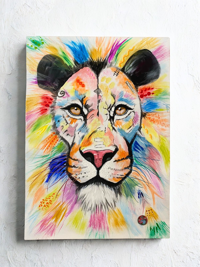 Acrylgemälde Löwe 60x80 cm – Handgemaltes Unikat