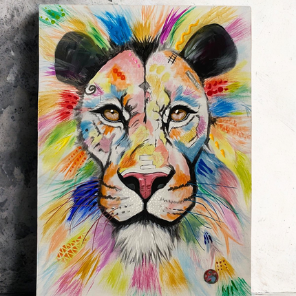 Acrylgemälde Löwe 60x80 cm – Handgemaltes Unikat