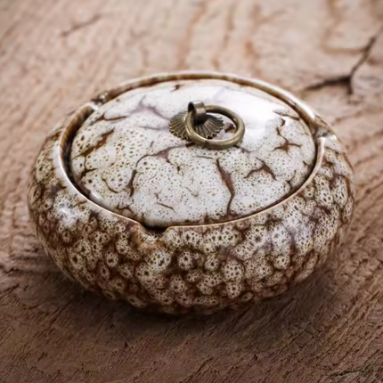 Keramik-Aschenbecher mit Deckel – Stilvoll & Funktional