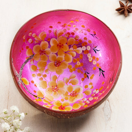 Nachhaltige Kokosnussschale – Handbemalt