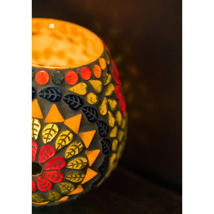 Teelichthalter aus recyceltem Glas